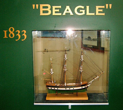 Model of the Beagle in the Museum at Ushaia, Patagonia