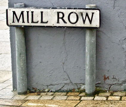 Mill Row street sign