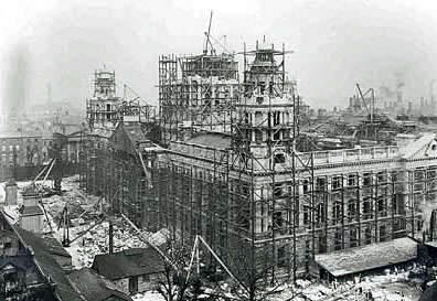 Belfast City Hall under construction